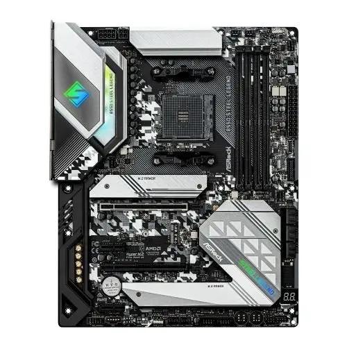 Asrock B550 STEEL LEGEND, AMD B550, AM4, ATX, 4 DDR4, HDMI, DP, XFire, 2.5GB LAN, PCIe4, RGB Lighting, M.2 - X-Case UK T/A ROG