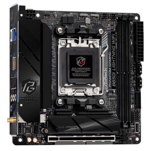 Asrock B650I LIGHTNING WIFI, AMD B650, AM5, Mini ITX, 2 DDR5, HDMI, Wi-Fi 6E, 2.5G LAN, 2x M.2 - X-Case UK T/A ROG