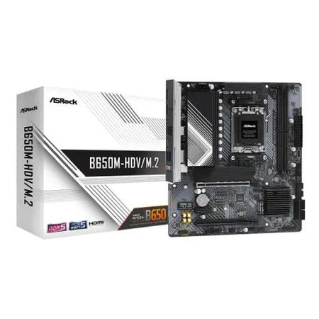 Asrock B650M-HDV/M.2, AMD B650, AM5, Micro ATX, 2 DDR5, HDMI, DP, 2.5G LAN, PCIe4, 2x M.2 - X-Case UK T/A ROG