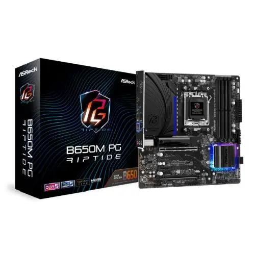 Asrock B650M PG RIPTIDE, AMD B650, AM5, Micro ATX, 4 DDR5, HDMI, DP, 2.5G LAN, PCIe4, RGB, 2x M.2 - X-Case UK T/A ROG