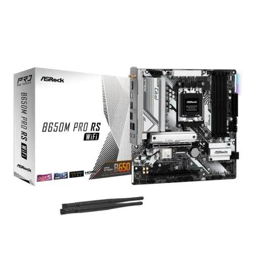 Asrock B650M PRO RS WIFI, AMD B650, AM5, Micro ATX, 4 DDR5, HDMI, DP, 2.5G LAN, Wi-Fi 6E, PCIe4, RGB, 3x M.2 - X-Case UK T/A ROG