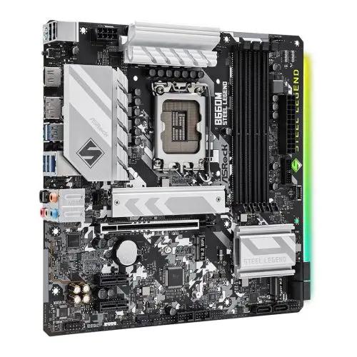 Asrock B660M STEEL LEGEND, Intel B660, 1700, Micro ATX, 4 DDR4, HDMI, DP, PCIe5, 2.5G LAN, RGB, 2x M.2 - X-Case UK T/A ROG