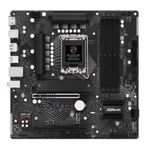 Asrock B760M PG LIGHTNING, Intel B760, 1700, Micro ATX, 4 DDR5, HDMI, DP, 2.5G LAN, PCIe5, 3x M.2 - X-Case UK T/A ROG