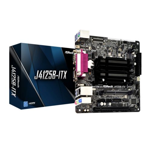 Asrock J4125B-ITX, Integrated Intel Quad-Core J4125, Mini ITX, DDR4 SODIMM, VGA, HDMI, Serial Port, Parallel Port - X-Case UK T/A ROG