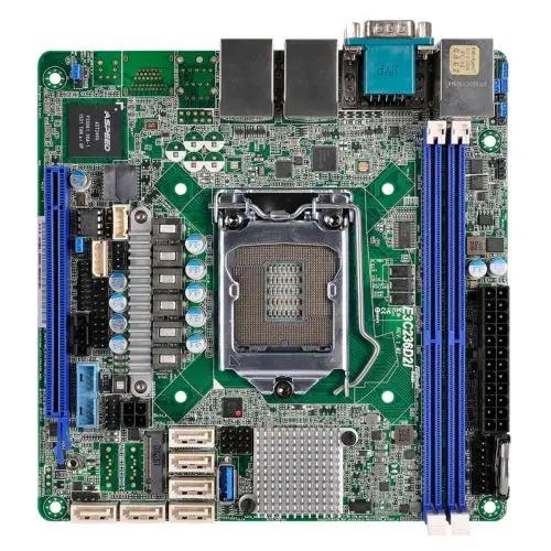 Asrock Rack E3C236D2I Server Board, Intel C236, 1151, Mini ITX, DDR4, Dual GB LAN, IPMI LAN, Serial Port, M.2 - X-Case UK T/A ROG