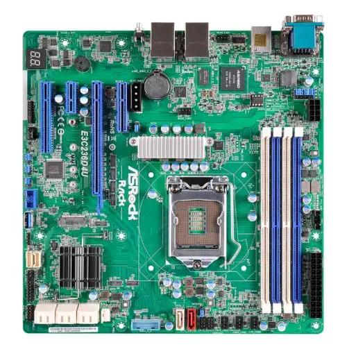 Asrock Rack E3C236D4U Server Board, Intel C236, 1151, Micro ATX, DDR4, Dual GB LAN, IPMI LAN, Serial Port - X-Case UK T/A ROG