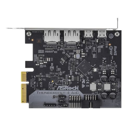 Asrock Thunderbolt 4 AIC, PCI Express, 2 x Thunderbolt 4 Type-C, 2 x DisplayPort IN, 1 x USB 2.0, TBT Header - X-Case UK T/A ROG