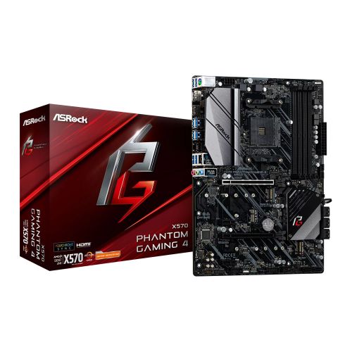 Asrock X570 PHANTOM GAMING 4, AMD X570, AM4, ATX, 4 DDR4, HDMI, DP, XFire, PCIe4, RGB Lighting, M.2 - X-Case UK T/A ROG