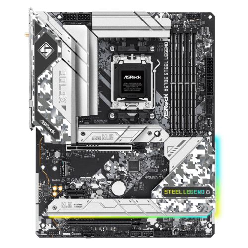 Asrock X670E STEEL LEGEND, AMD X670, AM5, ATX, 4 DDR5, HDMI, DP, Wi-Fi 6E, GB & 2.5G LAN, PCIe5, RGB, 4x M.2 - X-Case UK T/A ROG
