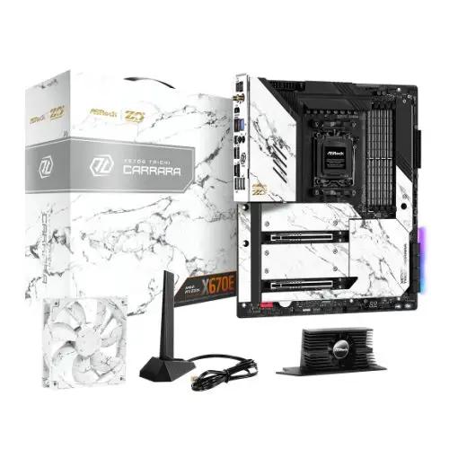 Asrock X670E TAICHI CARRARA, AMD X670, AM5, EATX, 4 DDR5, HDMI, 2 USB4, Wi-Fi 6E, 2.5G LAN, PD 3.0 27W, PCIe5, RGB, 4x M.2, 12cm Carrara Fan - X-Case UK T/A ROG