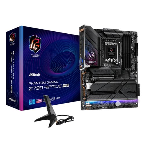 Asrock Z790 RIPTIDE WIFI, Intel Z790, 1700, ATX, 4 DDR5, HDMI, DP, eDP, Wi-Fi 7, 2.5G LAN, PCIe5, RGB, 5x M.2 - X-Case UK T/A ROG