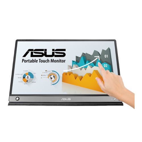 Asus 15.6" Portable IPS Touchscreen Monitor (ZenScreen MB16AMT), 1920 x 1080, USB-C (USB-A adapter), micro-HDMI, 7800mAh Battery, Auto-rotatable, Hybrid Signal, Smart Case Stand - X-Case UK T/A ROG