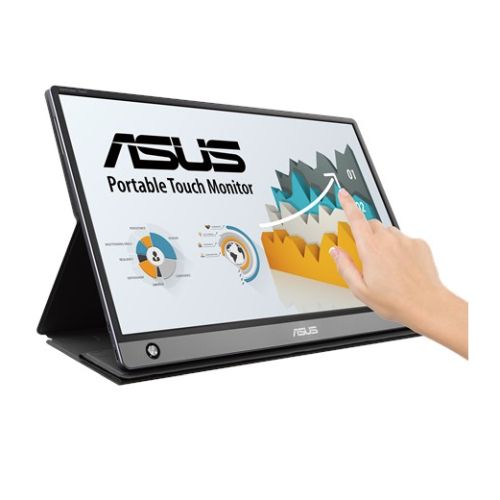 Asus 15.6" Portable IPS Touchscreen Monitor (ZenScreen MB16AMT), 1920 x 1080, USB-C (USB-A adapter), micro-HDMI, 7800mAh Battery, Auto-rotatable, Hybrid Signal, Smart Case Stand - X-Case UK T/A ROG