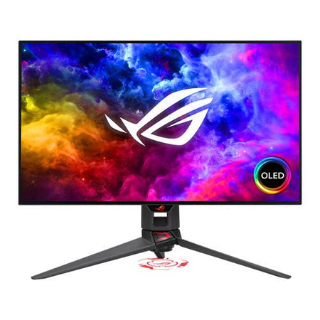 Asus 26.5" ROG Swift OLED 1440P HDR Gaming Monitor (PG27AQDM), 2560 x 1440, 0.03ms, USB, 240Hz, Heatsink, DisplayWidget, RGB Lighting, VESA - X-Case UK T/A ROG