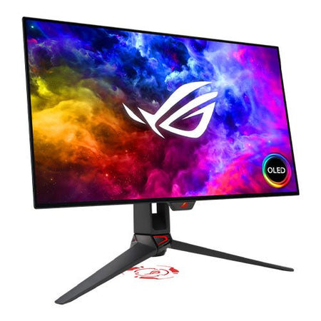 Asus 26.5" ROG Swift OLED 1440P HDR Gaming Monitor (PG27AQDM), 2560 x 1440, 0.03ms, USB, 240Hz, Heatsink, DisplayWidget, RGB Lighting, VESA - X-Case UK T/A ROG