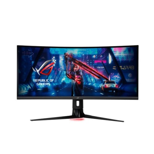 Asus 34" ROG STRIX UWQHD Ultra-wide Curved Gaming Monitor (XG349C), 3440 x 1440, 1ms, OC 180Hz, sRGB, HDMI, DP, USB, Speakers, RGB, VESA - X-Case UK T/A ROG