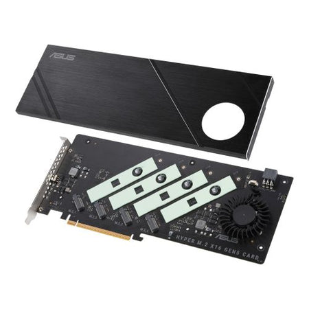 Asus Hyper M.2 x16 Gen5 Card (PCIe 5.0/4.0), Up to 4x NVMe M.2 Devices, 2242/2260/2280/22110 - X-Case UK T/A ROG