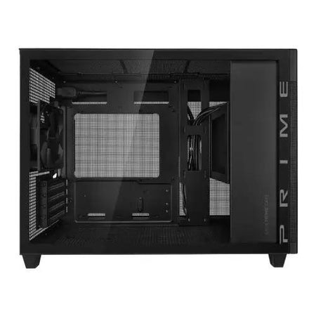 Asus Prime AP201 Gaming Case w/ Tempered Glass Window, Micro ATX, USB-C, Tool-free Panels, 338mm GPU & 360mm Radiator Support, Black - X-Case UK T/A ROG