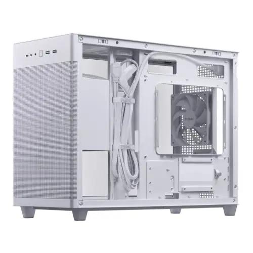 Asus Prime AP201 Gaming Case w/ Tempered Glass Window, Micro ATX, USB-C, Tool-free Panels, 338mm GPU & 360mm Radiator Support, White - X-Case UK T/A ROG