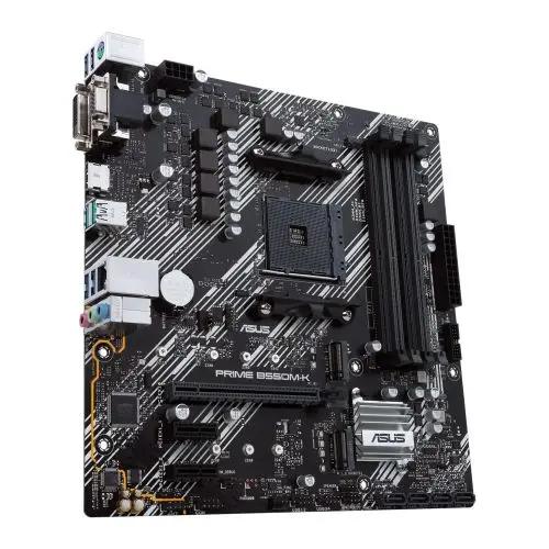 Asus PRIME B550M-K, AMD B550, AM4, Micro ATX, 4 DDR4, VGA, DVI, HDMI, PCIe4, M.2 - X-Case UK T/A ROG