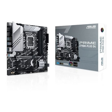 Asus PRIME Z790M-PLUS D4, Intel Z790, 1700, Micro ATX, 4 DDR4, HDMI, DP, GB LAN, PCIe5, 3x M.2 - X-Case UK T/A ROG