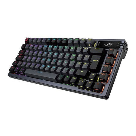 Asus ROG AZOTH Compact 75% Mechanical RGB Gaming Keyboard, Wireless/Btooth/USB, Hot-Swap ROG NX Red Switches, OLED Display, Control Knob, Mac Support - Rusty Old Gamers