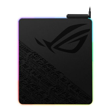 Asus ROG Balteus RGB Gaming Mouse Pad, Customisable Lighting, Non-slip, USB Passthrough, 370 x 320 x 7.9 mm - Rusty Old Gamers