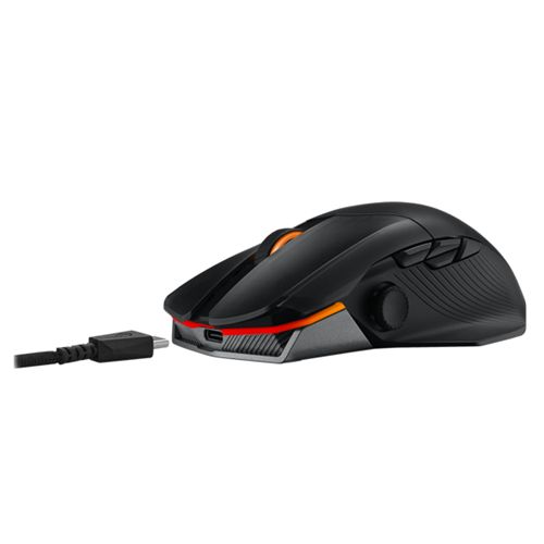 Asus ROG Chakram X Gaming Mouse with Qi Charging, Wired/Wireless/Bluetooth, 36000 DPI, Programmable Joystick, RGB Lighting - Rusty Old Gamers