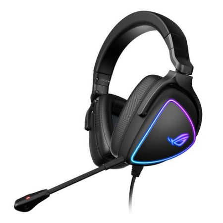 Asus ROG DELTA S RGB Lightweight Gaming Headset, USB-C (USB2 Adapter), Hi-Fi ESS Quad-DAC, Boom Mic, Aura Sync - X-Case UK T/A ROG