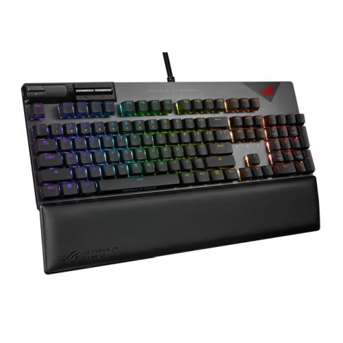 Asus ROG STRIX FLARE II RGB Mechanical Gaming Keyboard w/ PBT Keycaps, USB, ROG NX Red Switches, Detachable Wrist Rest - X-Case UK T/A ROG