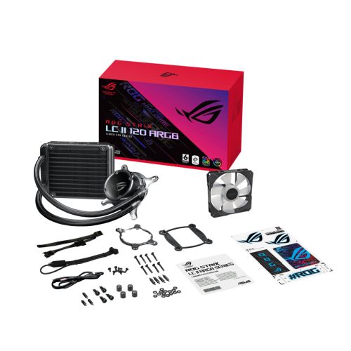 Asus ROG STRIX LC II 120 ARGB 120mm Liquid CPU Cooler, Addressable RGB PWM Fan - X-Case UK T/A ROG