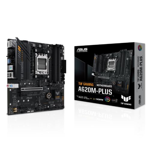 Asus TUF GAMING A620M-PLUS, AMD A620, AM5, Micro ATX, 4 DDR5, HDMI, 2 DP, 2.5G LAN, PCIe4, 2x M.2 - X-Case UK T/A ROG