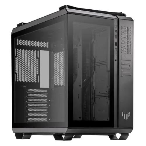 Asus TUF Gaming GT502 Case w/ Front & Side Glass Window, ATX, Dual Chamber, Modular Design, LED Control Button, USB-C, Carry Handles, Black - X-Case UK T/A ROG