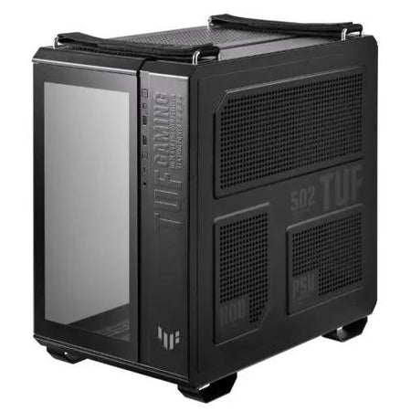 Asus TUF Gaming GT502 Case w/ Front & Side Glass Window, ATX, Dual Chamber, Modular Design, LED Control Button, USB-C, Carry Handles, Black - X-Case UK T/A ROG