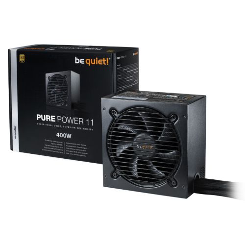 Be Quiet! 400W Pure Power 11 PSU, Fully Wired, Rifle Bearing Fan, 80+ Gold, Cont. Power - X-Case UK T/A ROG