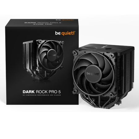 Be Quiet! BK036 Dark Rock Pro 5 Heatsink & Fan, Intel/AMD, 2 Silent Wings Fans, Speed Switch, 270W TDP - X-Case UK T/A ROG