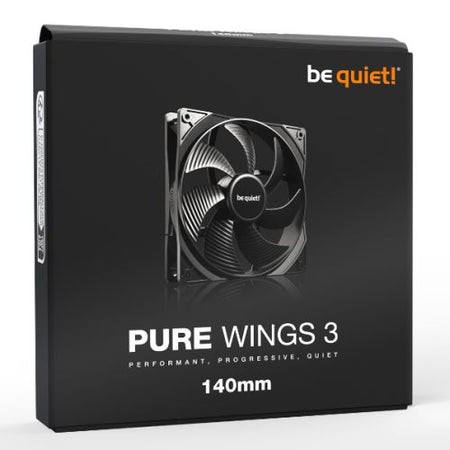 Be Quiet! BL107 Pure Wings 3 14cm Case Fan, Rifle Bearing, Black, 1200 RPM, Ultra Quiet - X-Case UK T/A ROG