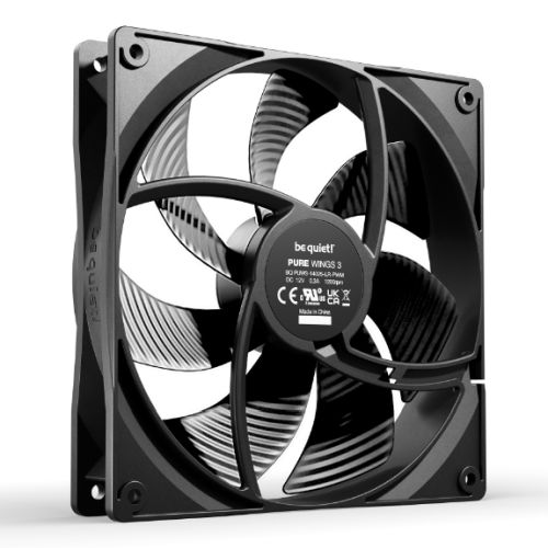 Be Quiet! BL108 Pure Wings 3 PWM 14cm Case Fan, Rifle Bearing, Black, 1200 RPM, Ultra Quiet - X-Case UK T/A ROG