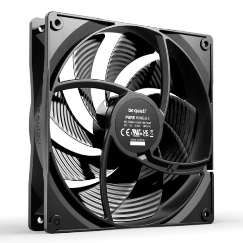 Be Quiet! BL109 Pure Wings 3 PWM High Speed 14cm Case Fan, Rifle Bearing, Black, 1800 RPM, Ultra Quiet - X-Case UK T/A ROG