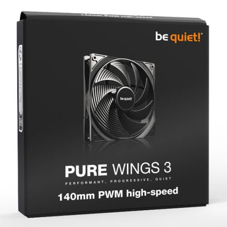 Be Quiet! BL109 Pure Wings 3 PWM High Speed 14cm Case Fan, Rifle Bearing, Black, 1800 RPM, Ultra Quiet - X-Case UK T/A ROG