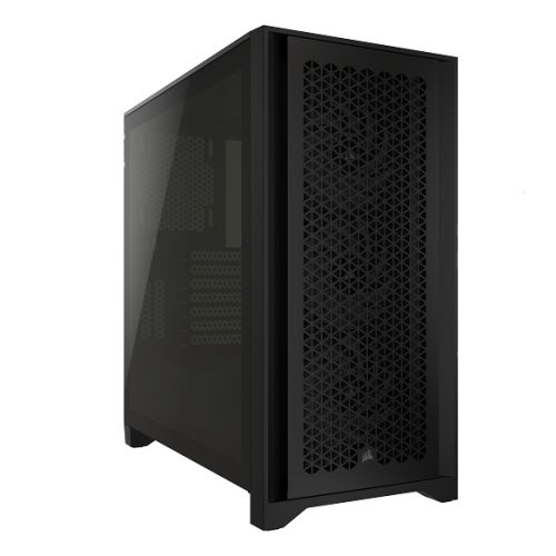 Corsair iCUE 4000D RGB AIRFLOW Gaming Case w/ Glass Window, E-ATX, 3x AF120 RGB Fans, High-Airflow Front, USB-C, RGB Controller, Black - X-Case UK T/A ROG