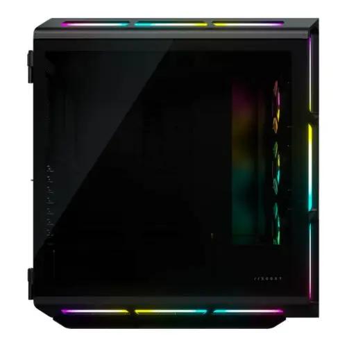 Corsair iCUE 5000T RGB Gaming Case w/ Glass Window, E-ATX, Multiple RGB Strips, 3 RGB Fans, iCUE Commander CORE XT included, USB-C, Black - X-Case UK T/A ROG