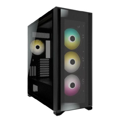 Corsair iCUE 7000X RGB Gaming Case w/ 3x Tempered Glass Panels, E-ATX, 3 x SP140 RGB Elite Fans, iCUE Commander CORE XT included, USB-C, Black - X-Case UK T/A ROG