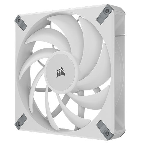 Corsair iCUE AF140 RGB ELITE 14cm PWM Case Fan, 8 ARGB LEDs, FDM Bearing, 500-1700 RPM, White, Single Fan Expansion Pack - X-Case UK T/A ROG