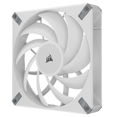 Corsair iCUE AF140 RGB ELITE 14cm PWM Case Fan, 8 ARGB LEDs, FDM Bearing, 500-1700 RPM, White, Single Fan Expansion Pack - X-Case UK T/A ROG