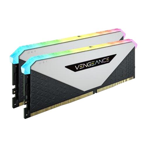 Corsair Vengeance RGB RT 32GB Memory Kit (2 x 16GB), DDR4, 3600MHz (PC4-28800), CL18, XMP 2.0, 10 LEDs, AMD Optimised, White - X-Case UK T/A ROG