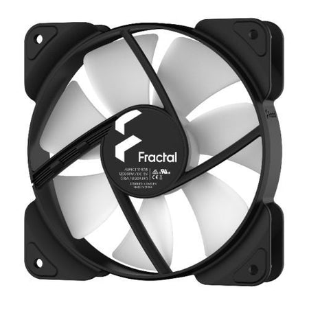 Fractal Design Aspect 12 12cm RGB Case Fans x3, Rifle Bearing, Supports Chaining, Aerodynamic Stator Struts, 1200 RPM, Black Frame - X-Case UK T/A ROG