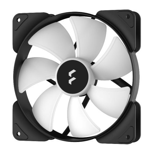 Fractal Design Aspect 14 14cm RGB PWM Case Fans x3, Rifle Bearing, Supports Chaining, Aerodynamic Stator Struts, 500-1700 RPM, Black Frame - X-Case UK T/A ROG