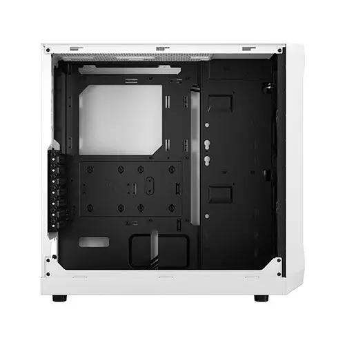 Fractal Design Focus 2 (White TG) Gaming Case w/ Clear Glass Window, ATX, 2 Fans, Mesh Front, Innovative Shroud System - X-Case UK T/A ROG