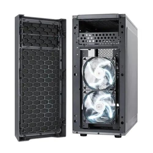 Fractal Design Focus G (Gunmetal) Gaming Case w/ Clear Window, ATX, 2 White LED Fans, Kensington Bracket, Filtered Front, Top & Base Air Intakes - X-Case UK T/A ROG